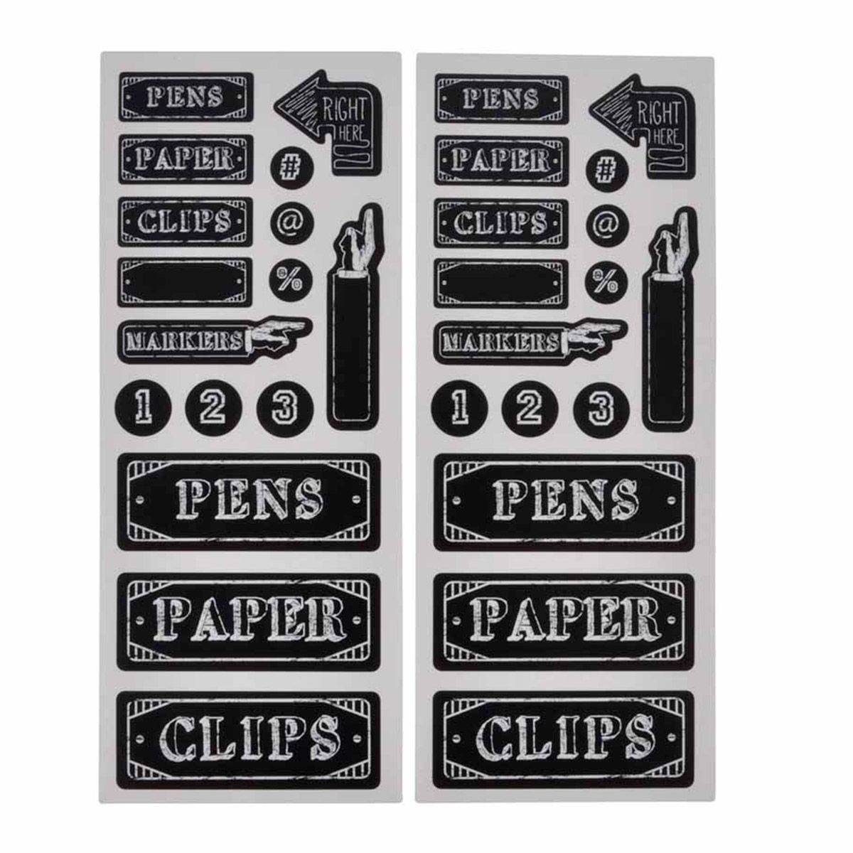 Paris Prix - Stickers Ardoise "Bureau" 10x25cm Noir - Image 1