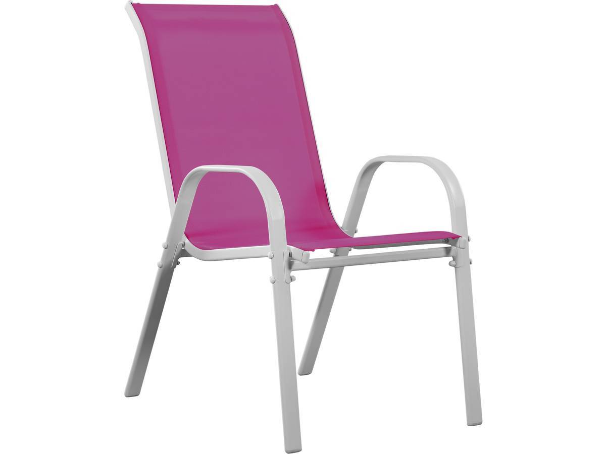 Fauteuil Jardin Textilène "cordoba" - Phoenix - Rose - Lot De 4 -habitat Et Jardin - Image 2