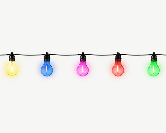 Blachere Illumination - Guirlande guinguette LED filament multicolore - L. 7,2m - Blachere Illumination - Image 1
