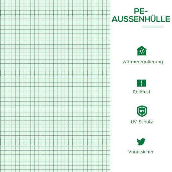 Serre avec fenêtres enroulables, résistante, 180 cm x 60 cm x 60 cm, Vert - Image 6