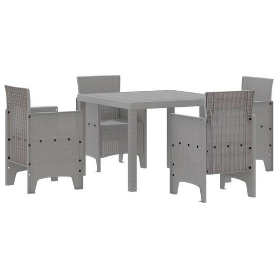 5 pcs Salon De Jardin - Mobilier D'extérieur Gris clair - Image 1
