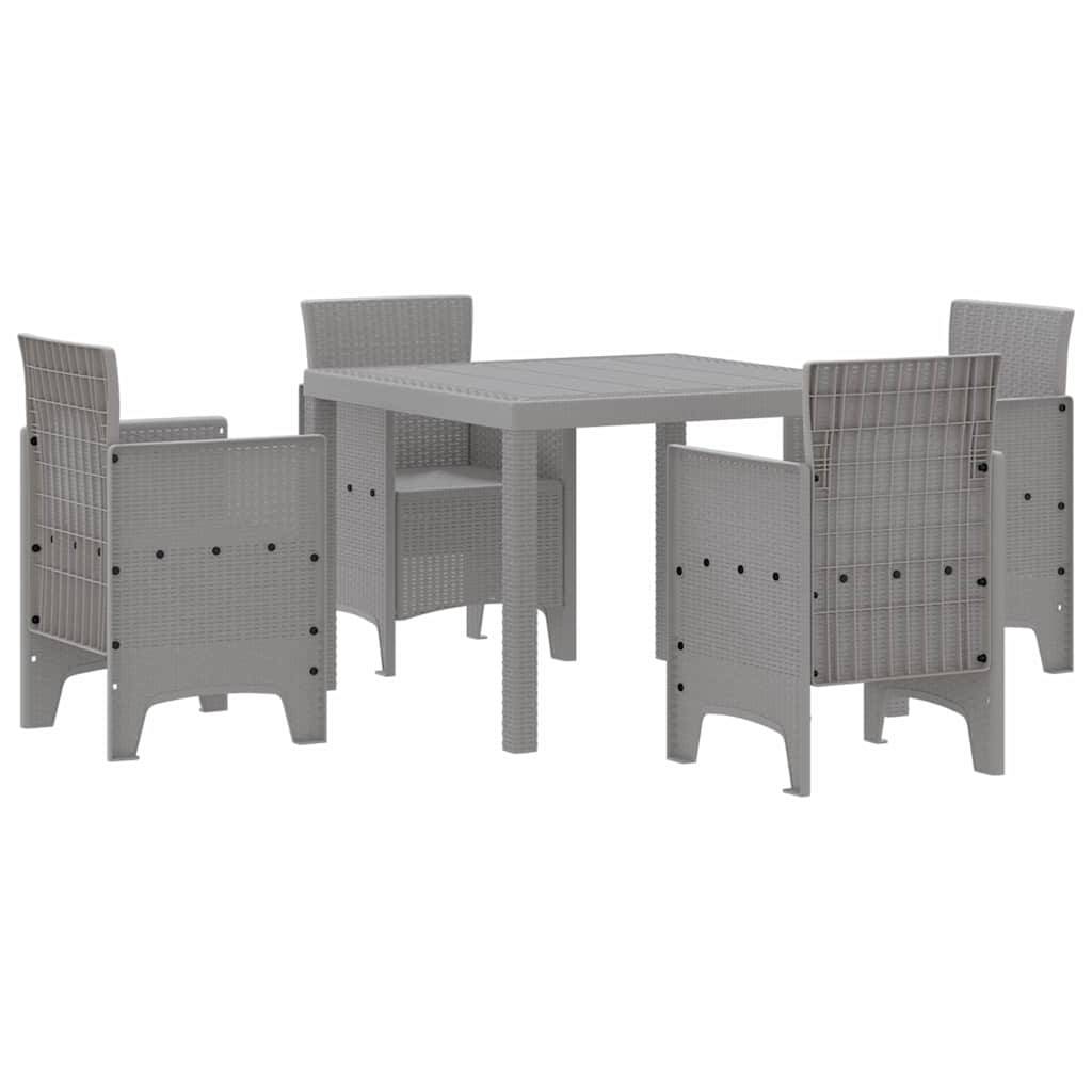 5 pcs Salon De Jardin - Mobilier D'extérieur Gris clair - Image 1