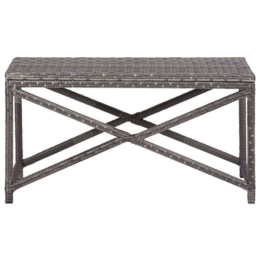 Maison Chic - Banc de jardin - Banc d'extérieur - Banquette 80 cm Résine tressée Gris-JU13913 - Image 1