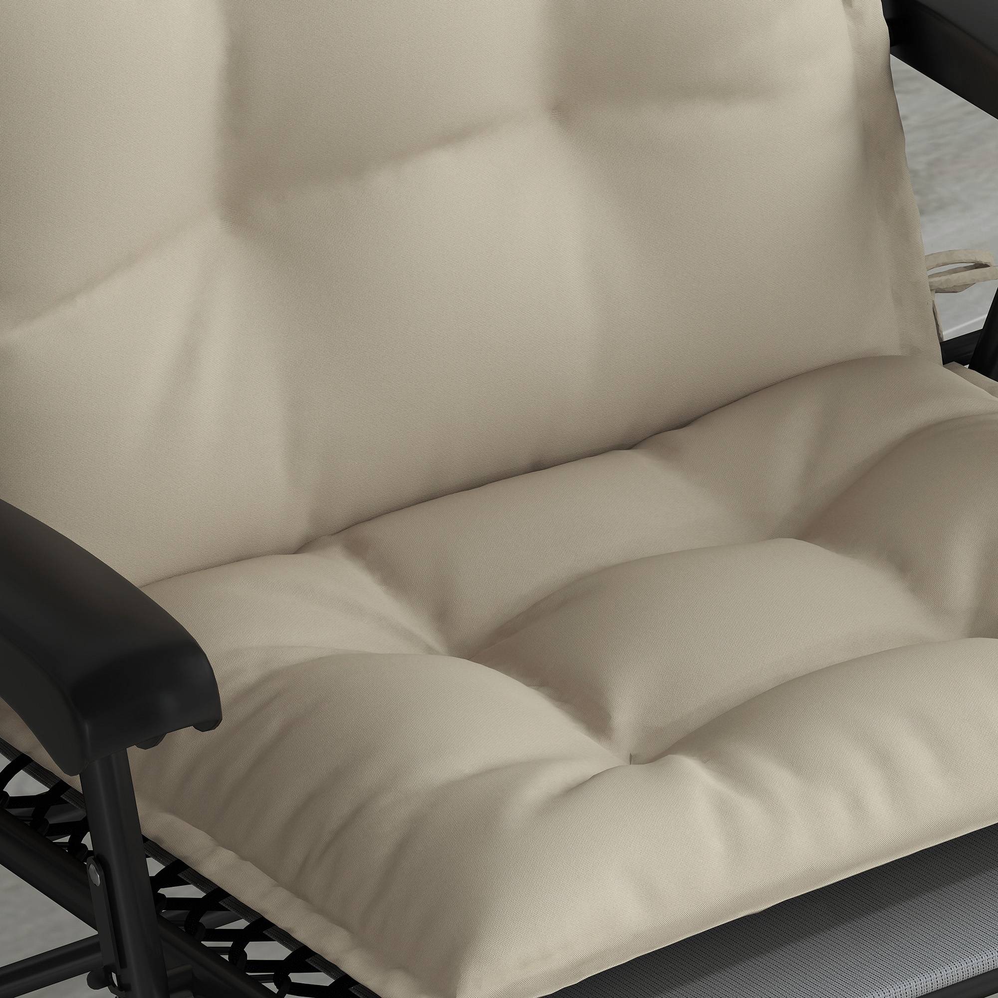 Set de coussins pour transat, polyester, beige, 50 x 116 x 5 cm - PANGIVO - Image 8
