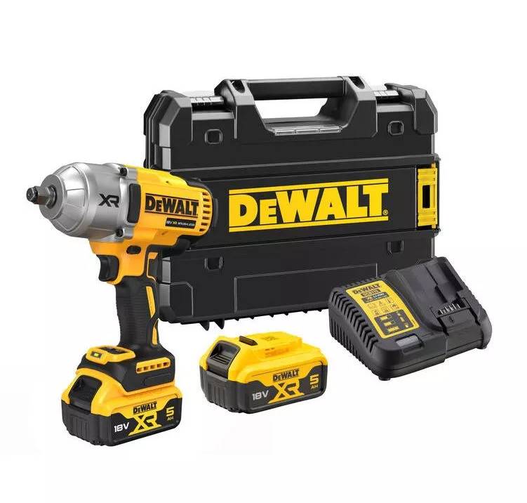 Boulonneuse ½” XR 18V Brushless 1396 Nm - DEWALT - avec 2 batteries 5.0 Ah - chargeur - TSTAK - DCF900P2T-QW