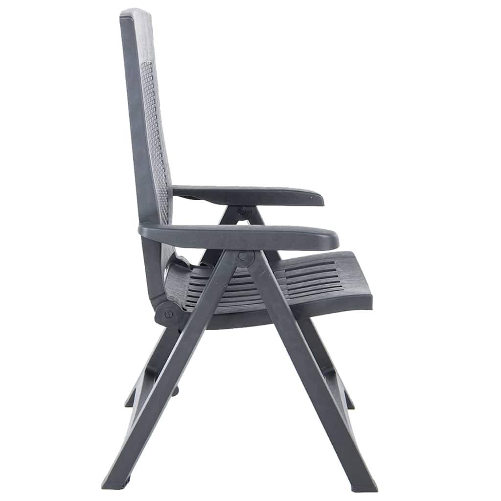 Prolenta Premium - Chaises de jardin plastique anthracite  59 x 67 x 106 cm  - Prolenta premium p396.0 - Image 5