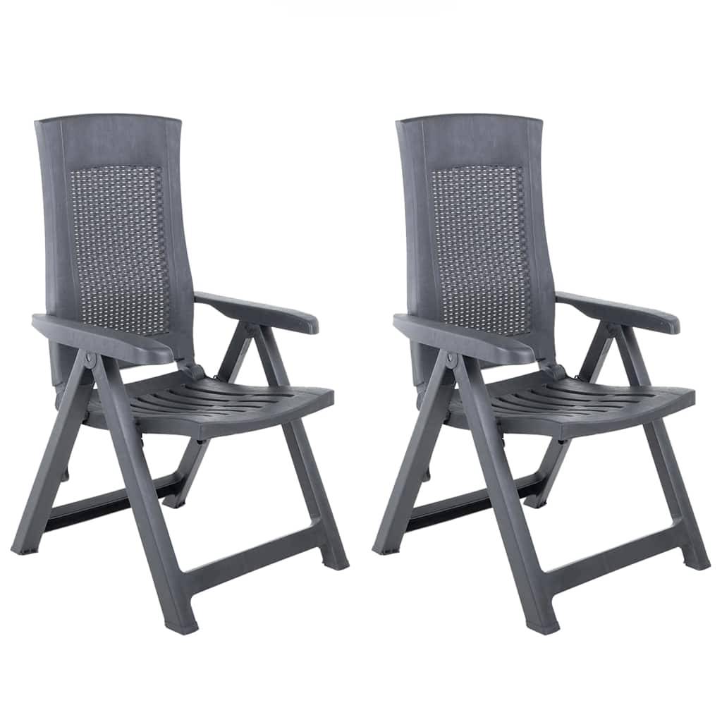 Prolenta Premium - Chaises de jardin plastique anthracite 59 x 67 x 106 cm - Prolenta premium p396.0 - Image 1