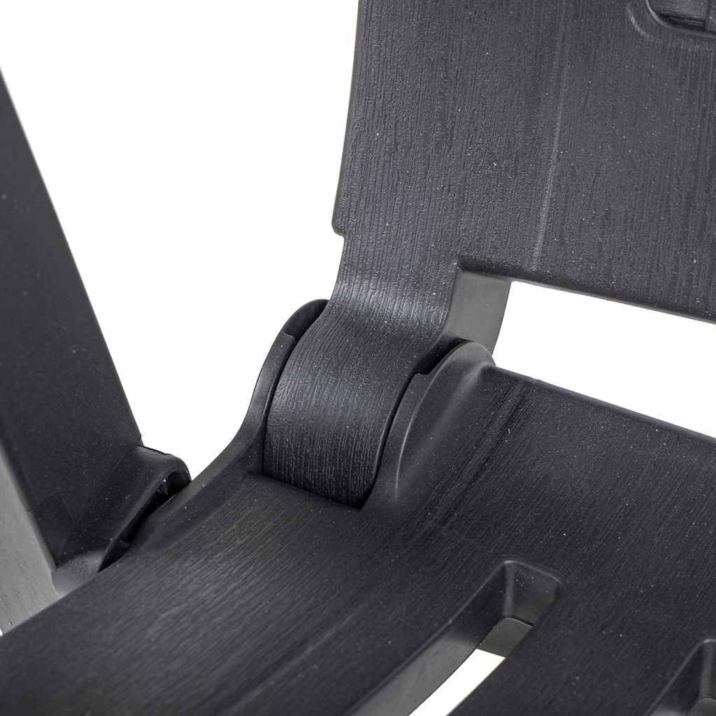Prolenta Premium - Chaises de jardin plastique anthracite 59 x 67 x 106 cm - Prolenta premium p396.0 - Image 7
