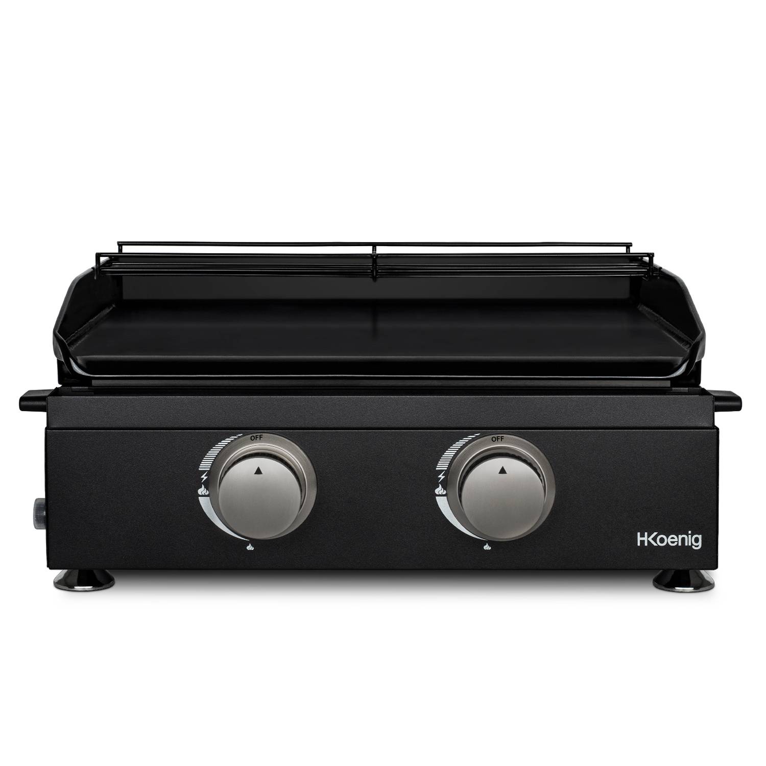Plancha 2 brûleurs U noire fonte émaillée - PLX1022 H.Koenig - Image 1