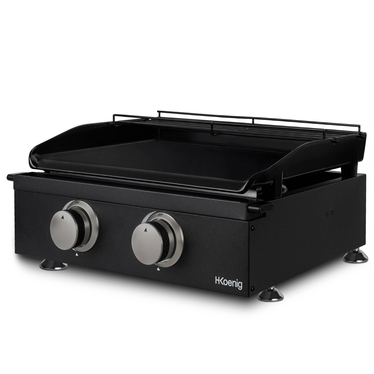 Plancha 2 brûleurs U noire fonte émaillée - PLX1022 H.Koenig - Image 2