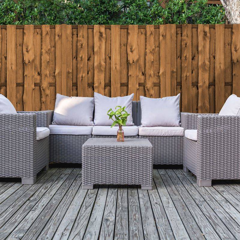 ART-GARDEN - Panneau claustra occultant bois foncé 180 x 180 cm - Image 4