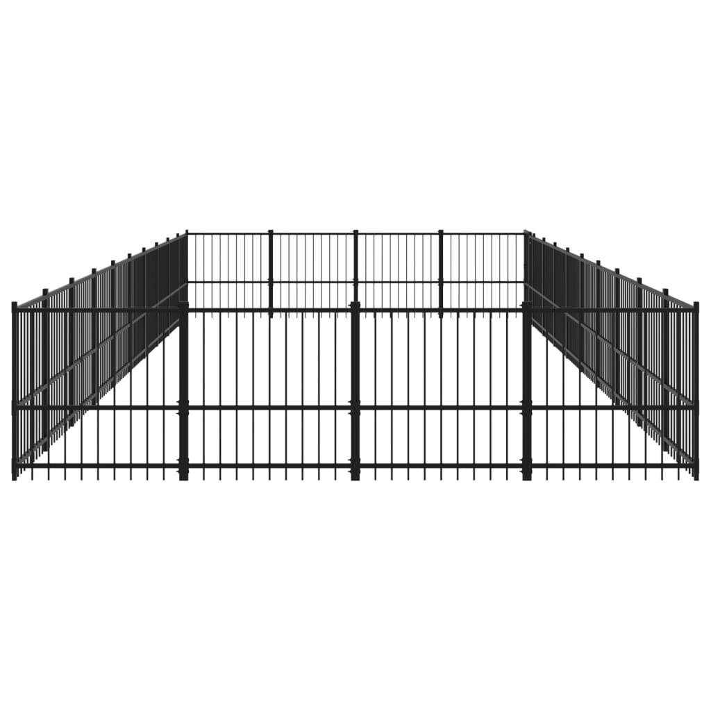 Vidaxl - Chenil d'extérieur pour chiens Acier 37,64 m² vidaXL 3124632 - Image 5