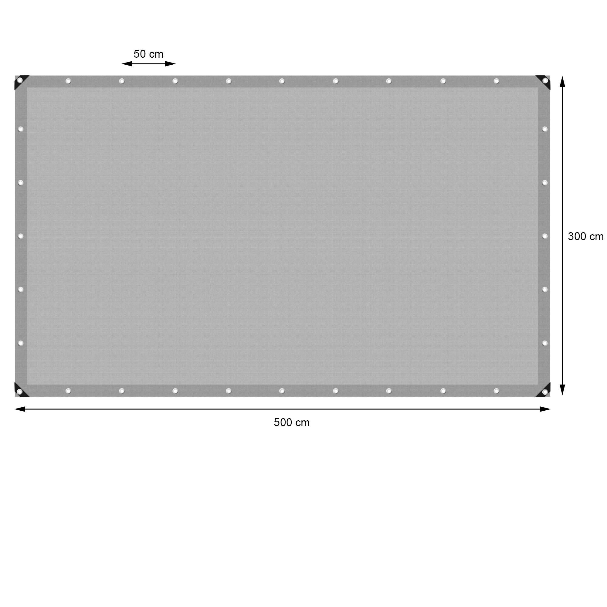Ecd-Germany - Bâche de Protection Imperméable à l'Eau avec Oeillets - 3x5m 15m² 180g/m²- Polyéthylène PE Gris - Résistant à la Moisissure - Image 5