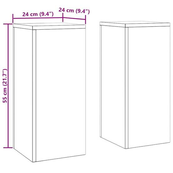 Lot de 2 Supports de pots hauts en Acier Durables et décoratifs pour Jardin et Balcon Vert Olive 24x24x55 cm – ComfortXL Outdoor Living - Image 8