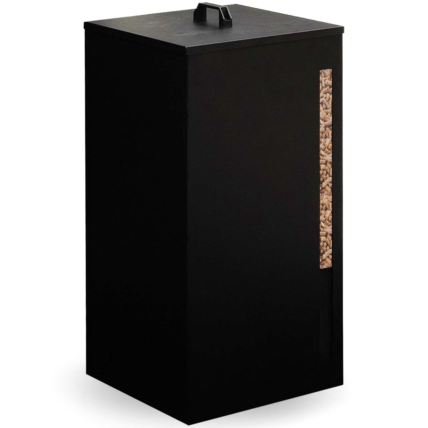IDMARKET - Réservoir à granulés 45 kg noir rangement à pellets 36 x 36 x 76 cm - Image 2