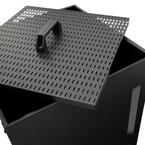 IDMARKET - Réservoir à granulés 45 kg noir rangement à pellets 36 x 36 x 76 cm - Image 6