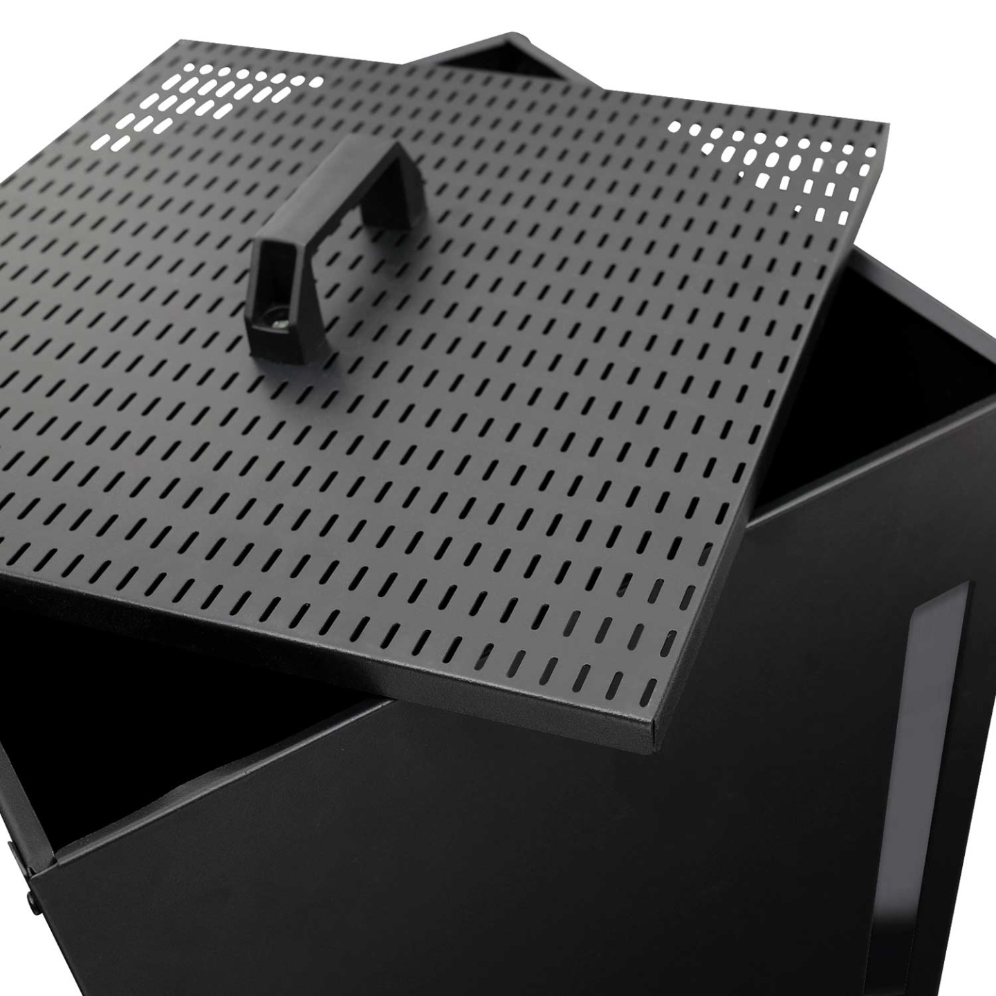 IDMARKET - Réservoir à granulés 45 kg noir rangement à pellets 36 x 36 x 76 cm - Image 6