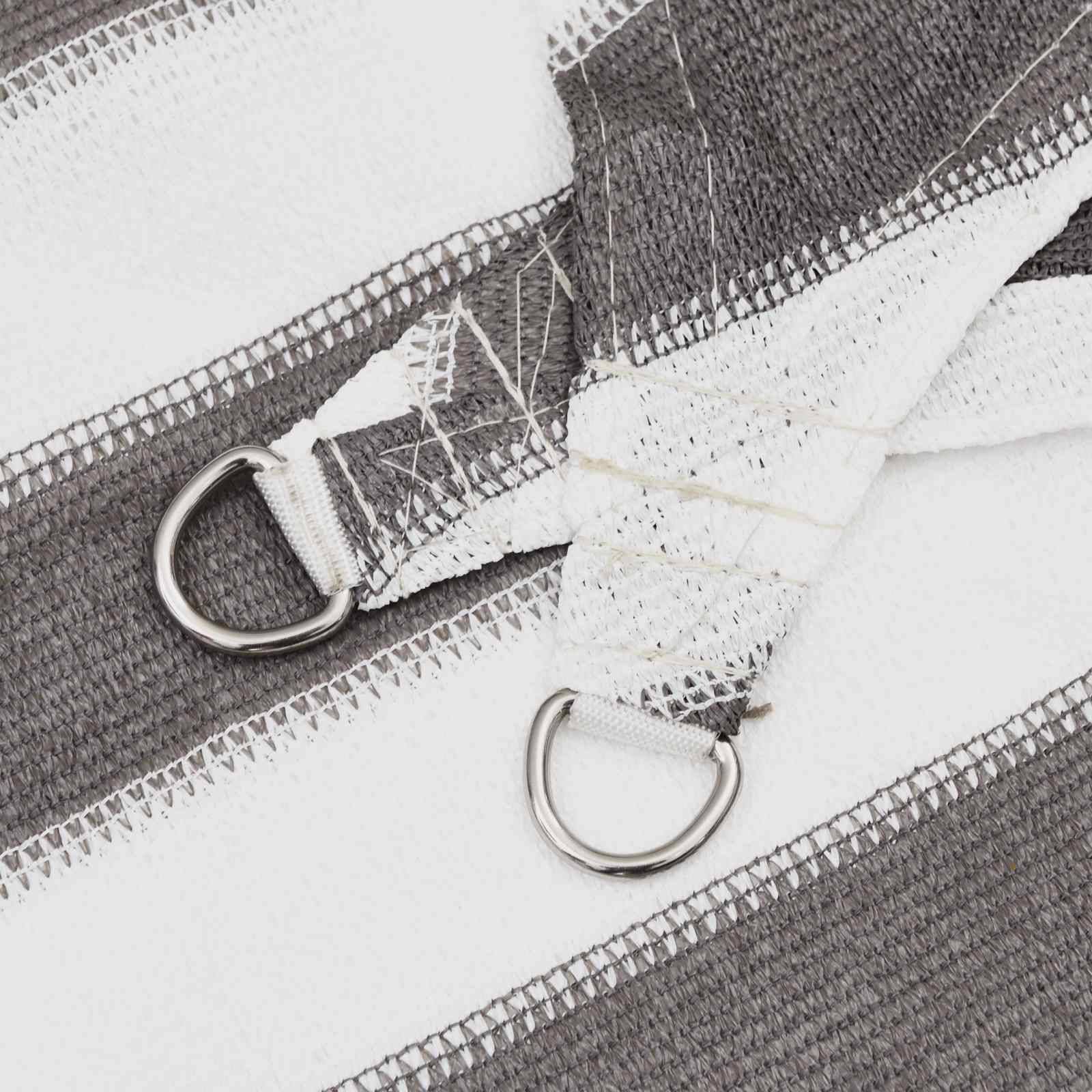 Voile d'ombrage HDPE gris clair et blanc 300 x 300 cm - PANGIVO - Image 2
