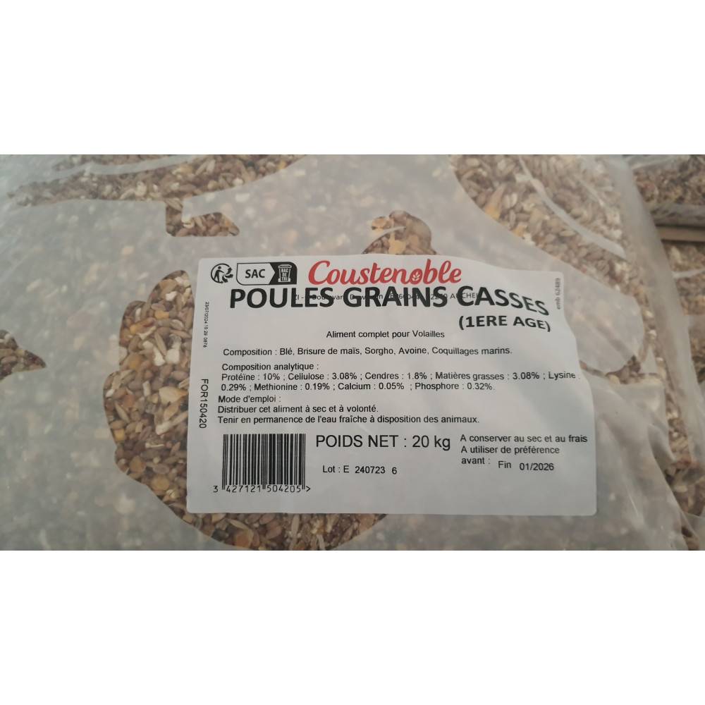 Coustenoble - Alimentation Basse cour 1 er âge  poule Ardennes 20 kg - Image 2