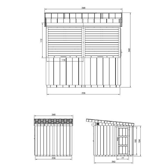 Timbela - Grand stand marché avec comptoir 5,9 m² / H240x248x305 cm - Bar jardin, kiosque extérieur - Abri de Jardin Qualité Premium - Timbela M950-TERRA BROWN - Image 4