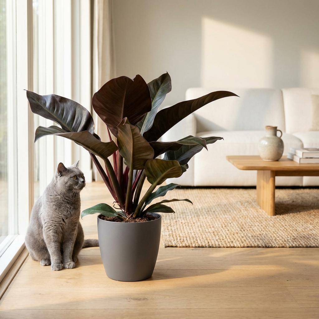 Philodendron Imperial Red - Pot de 19cm - Hauteur 60cm - Gris - Plantes d'intérieur - Image 3