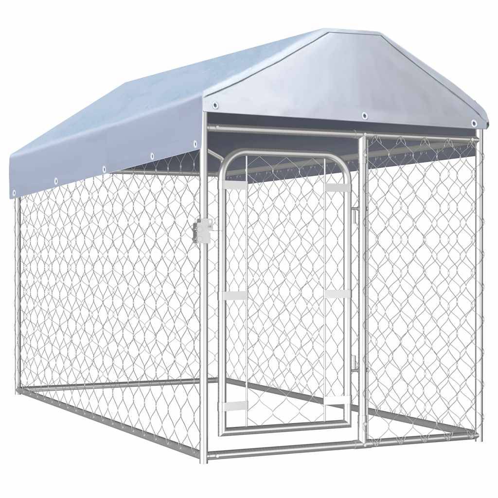 Vidaxl - Chenil d'extérieur avec toit pour chiens 200x100x125 cm vidaXL 144492 - Image 2