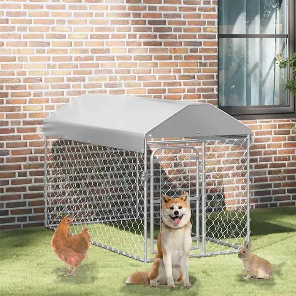 Vidaxl - Chenil d'extérieur avec toit pour chiens 200x100x125 cm vidaXL 144492 - Image 1