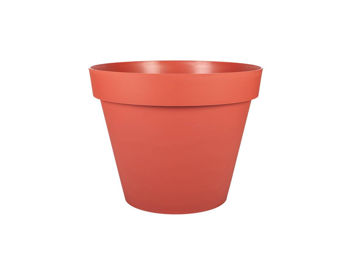 Eda - Pot de fleurs rond Toscane Ø 40 x H.32 cm - Orange terre battue - Eda - Image 2