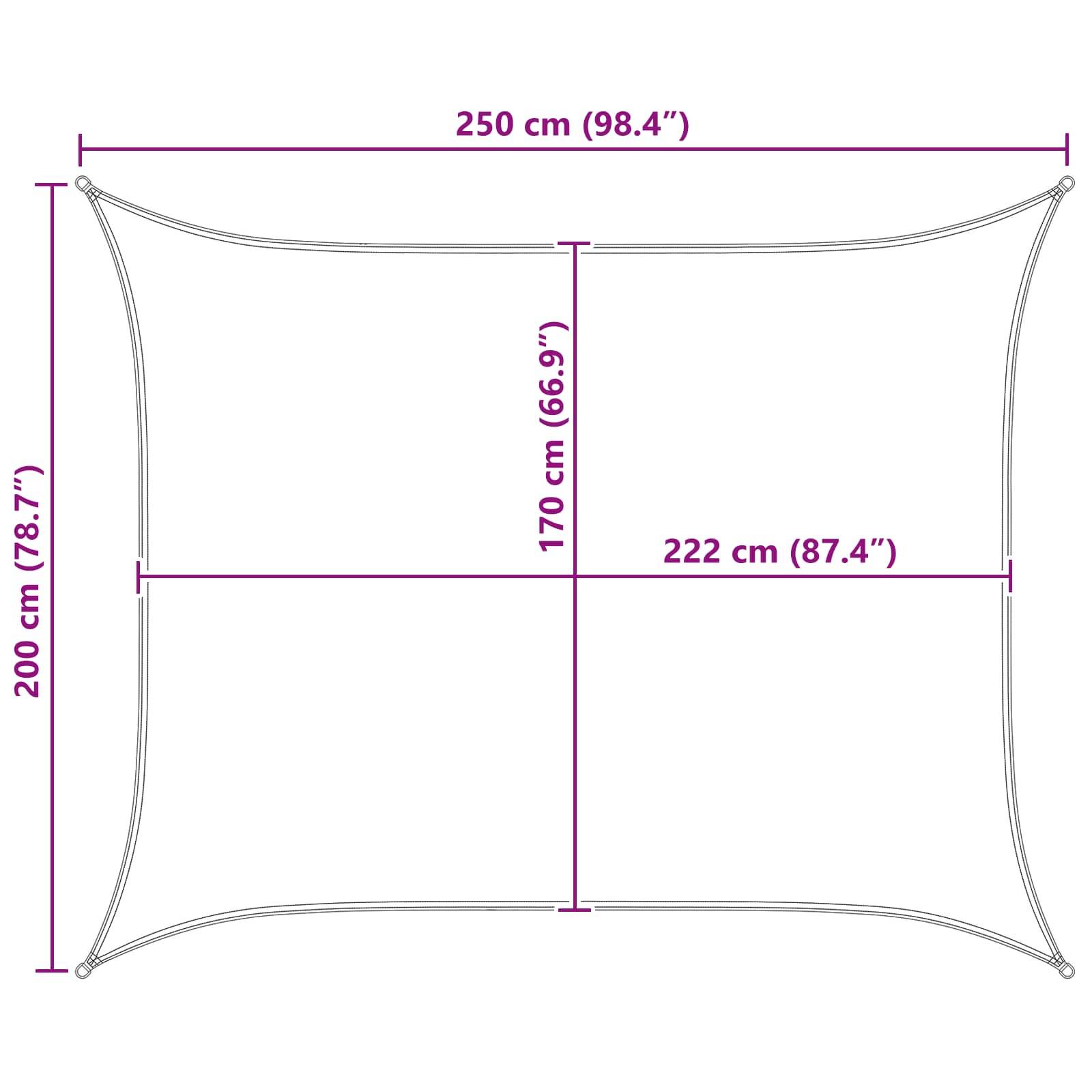 Voile d'ombrage polyester oxford, Poids:1.3kg - PANGIVO - Image 7
