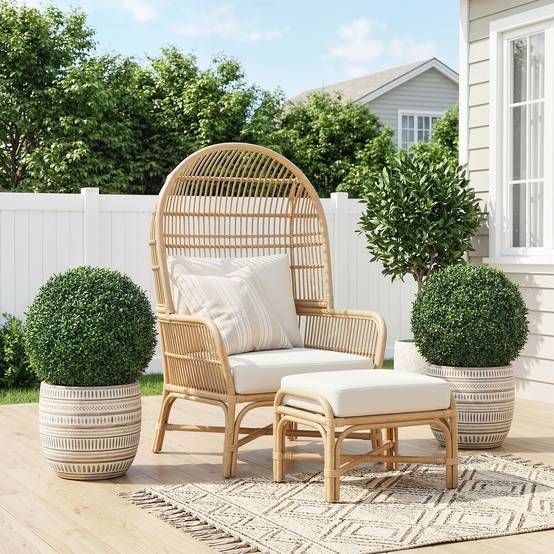 Lot de 2 boules buis artificielles PE pour jardin résistantes UV 42 cm Vert - ComfortXL Outdoor Living - Image 3