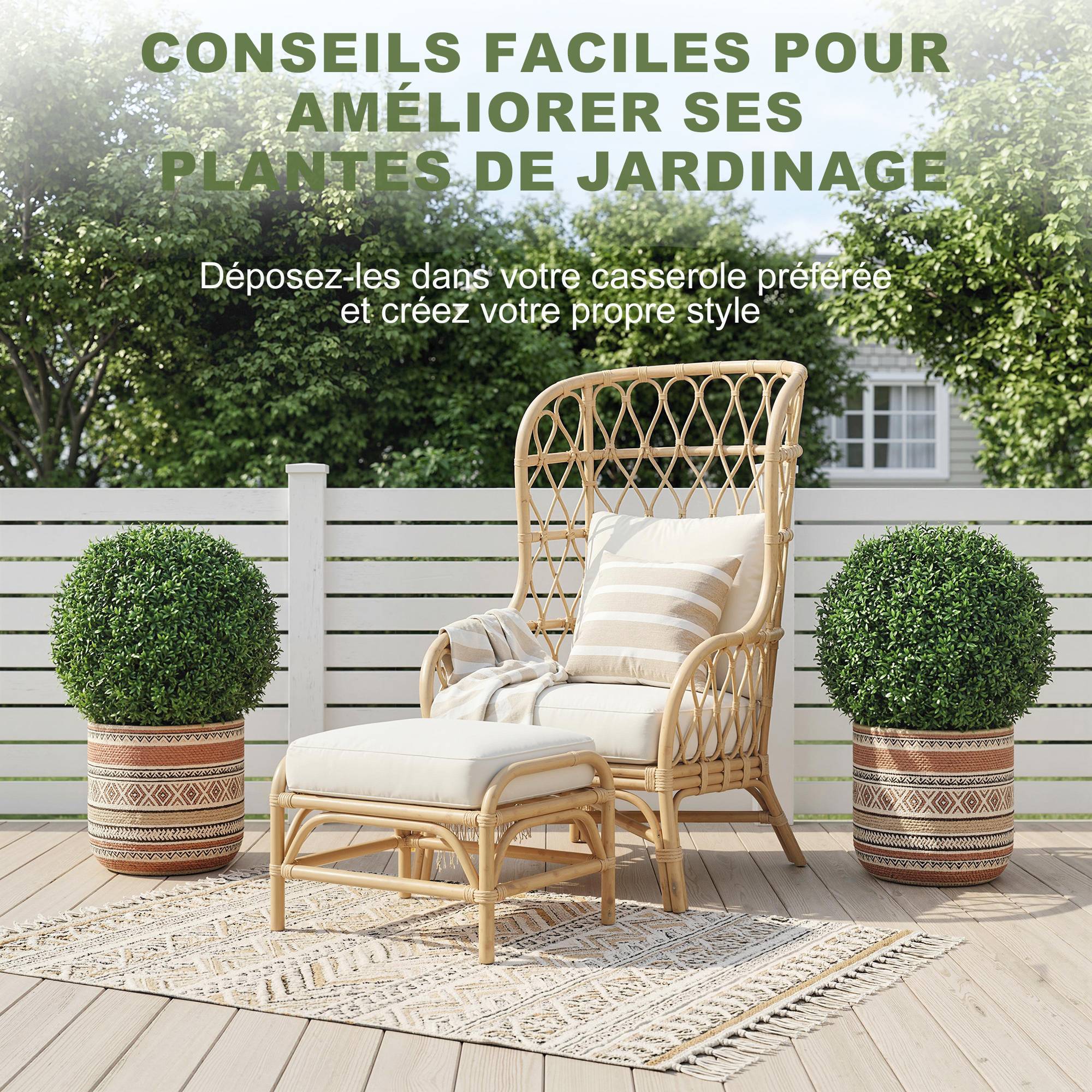 Lot de 2 boules buis artificielles PE pour jardin résistantes UV 42 cm Vert - ComfortXL Outdoor Living - Image 10
