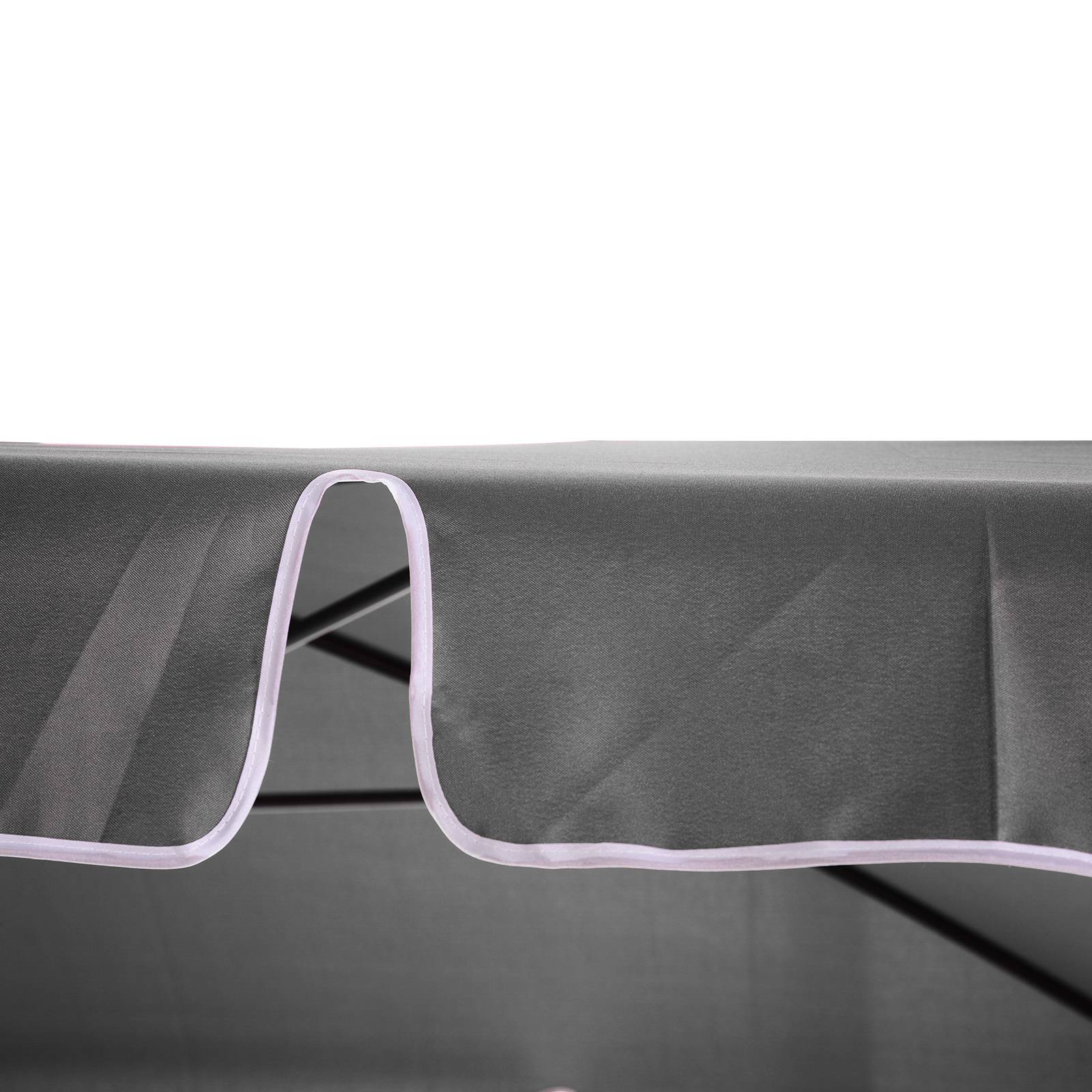 Parasol rectangulaire inclinable aluminium polyester balcon protection 198cm gris - ComfortXL Outdoor Living - Image 10