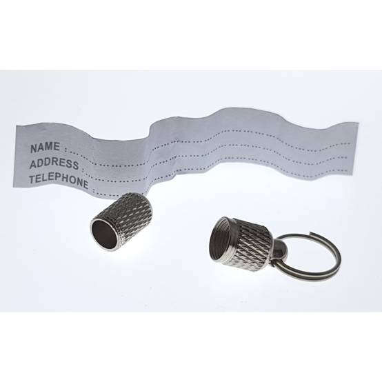 1 tube porte adresse pour collier pour chien et chat - couleur argent - Image 4