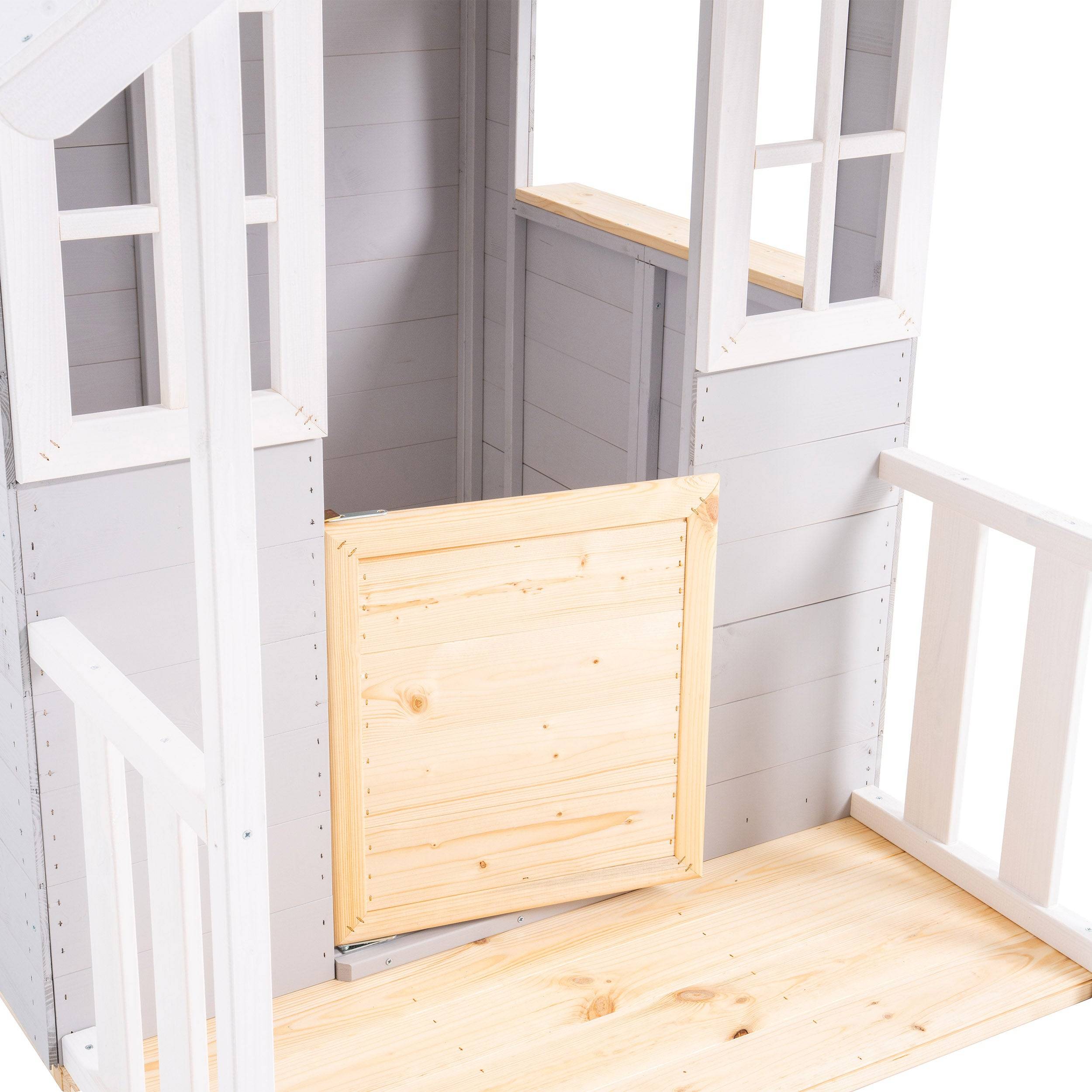 Maisonnette modulable sur pilotis avec balcon et glissière PERCE-NEIGE en bois FSC® - Image 5