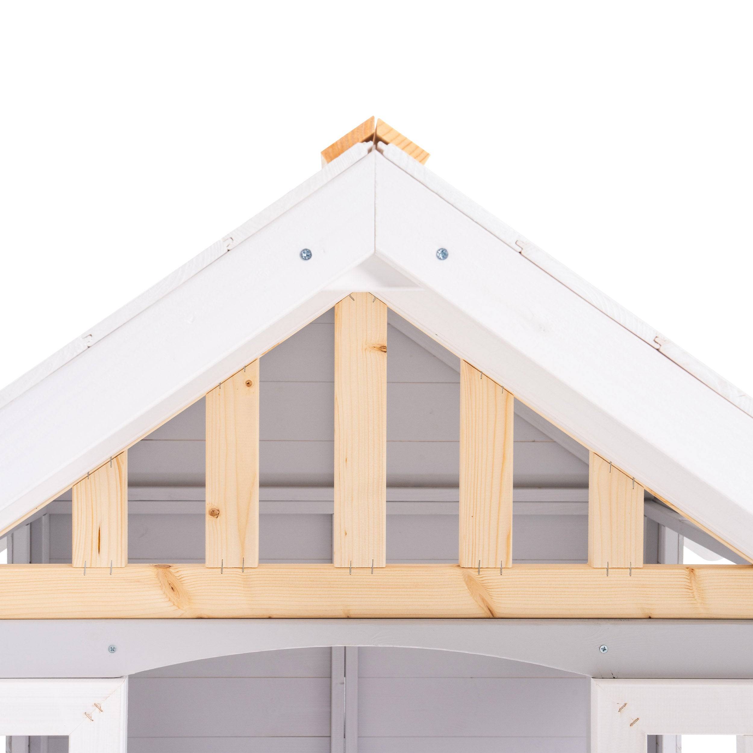 Maisonnette modulable sur pilotis avec balcon et glissière PERCE-NEIGE en bois FSC® - Image 3
