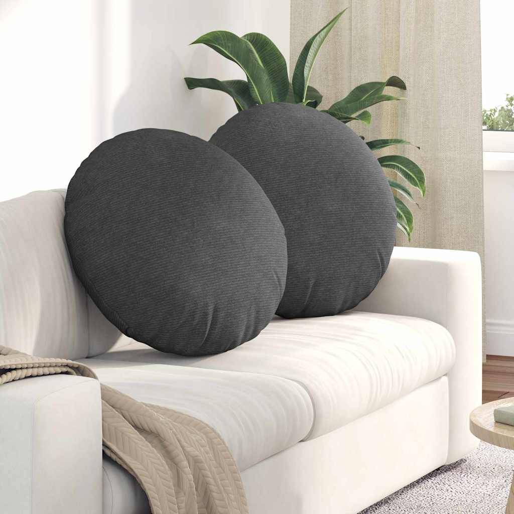 Coussins de siège velours côtelé gris foncé 80 x 80 x 29 cm - PANGIVO - Image 1