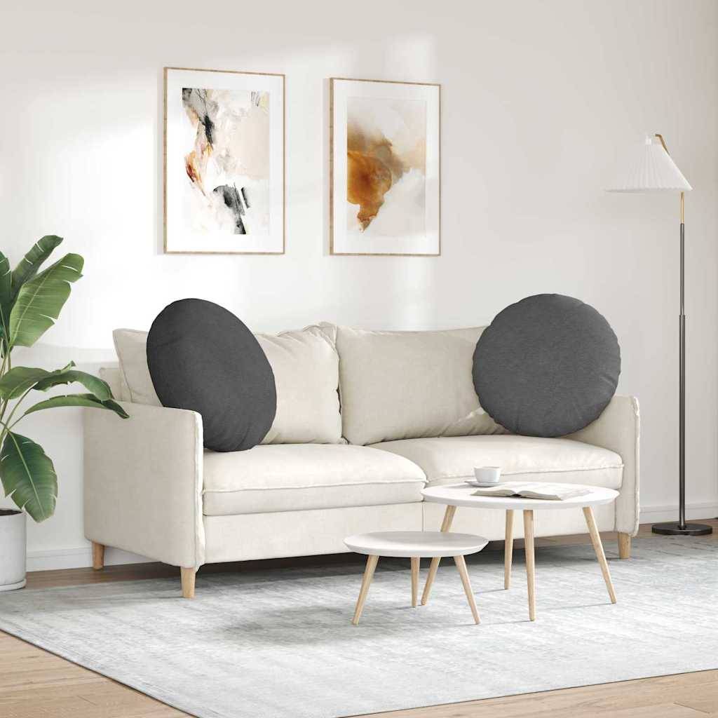 Coussins de siège velours côtelé gris foncé 80 x 80 x 29 cm - PANGIVO - Image 4