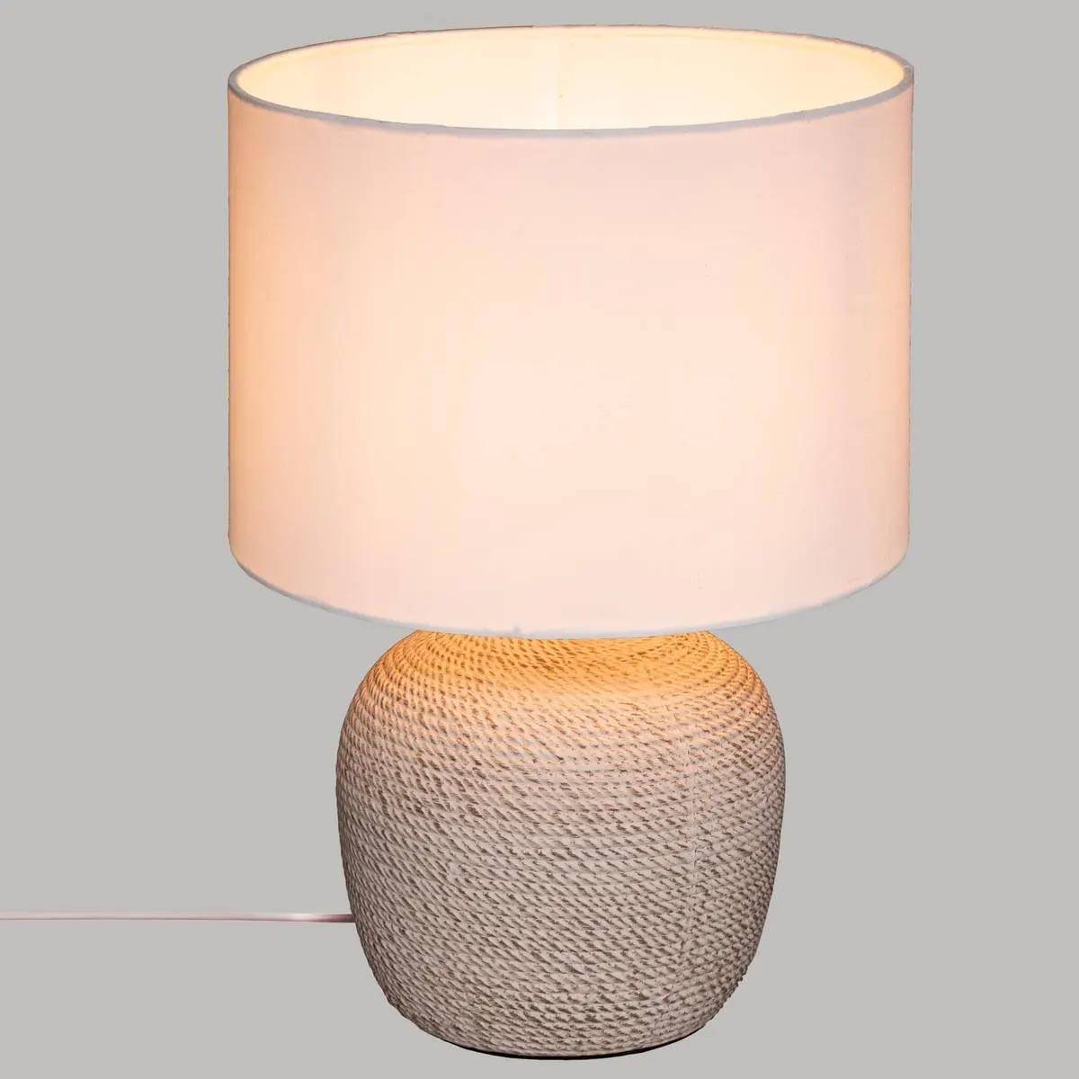 Lampe à Poser en Céramique "Davia" 39cm Blanc - Image 2
