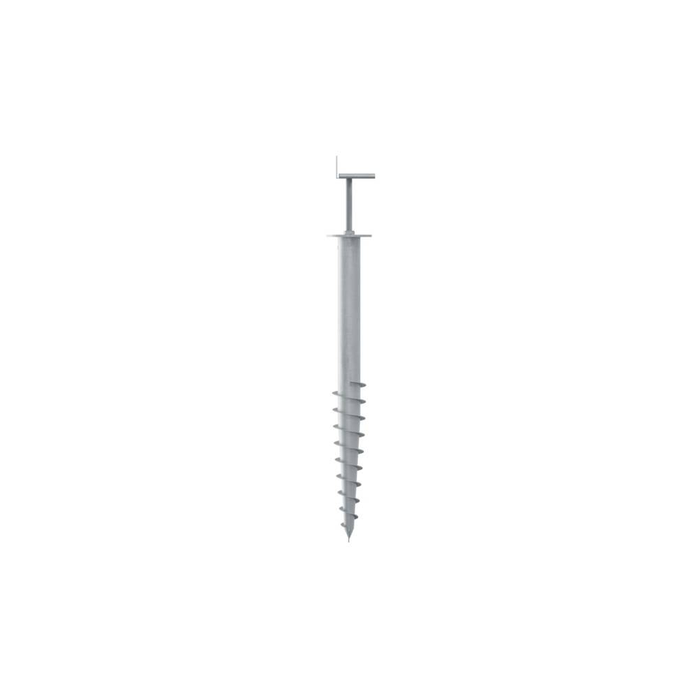 Vis de Fondation SPIRAL - Pour Terrasse - Hauteur : 80cm - Support en L inclus - Fixation Sans Beton - Image 3