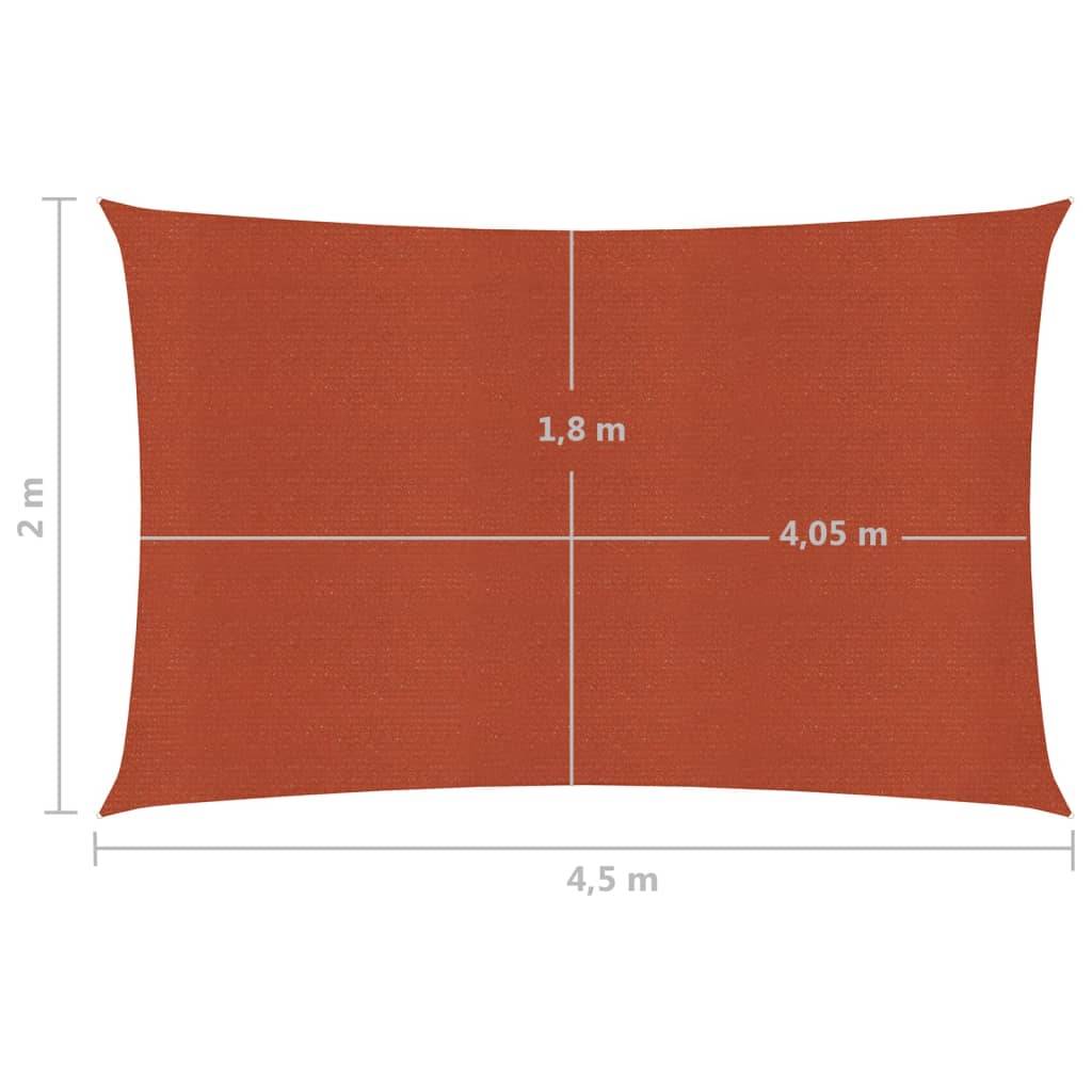 Helloshop26 - Voile toile d'ombrage parasol 160 g/m² 2 x 4,5 m PEHD orange - Image 6