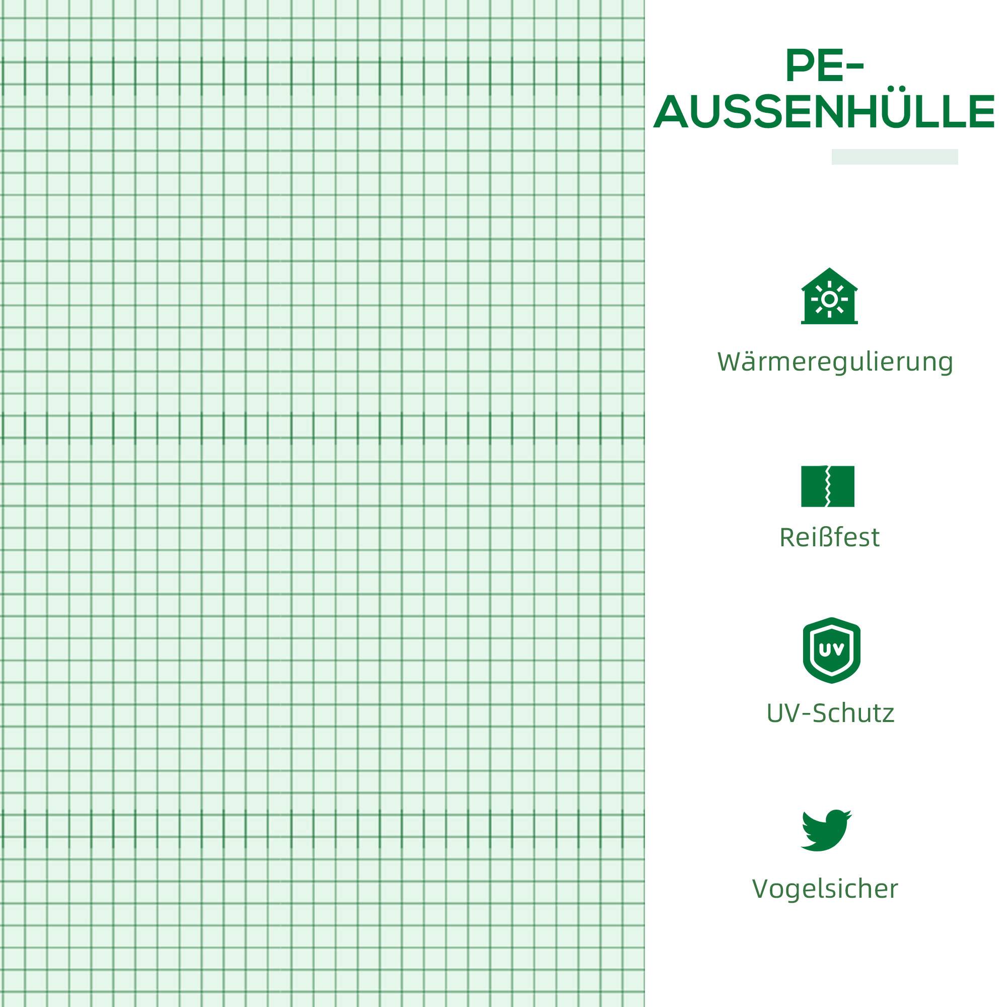 Mini serre Acier et PE Jardin et Potager Protection Hivernage 180x60x60cm Vert - ComfortXL Outdoor Living - Image 6