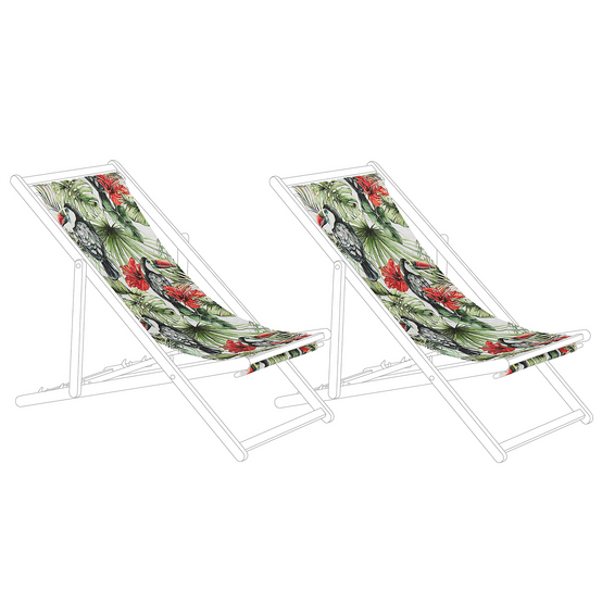 Beliani - Toile pour transat et chilienne Polyester Multicolore ANZIO/AVELLINO - 113x44x1- Beliani - Image 2