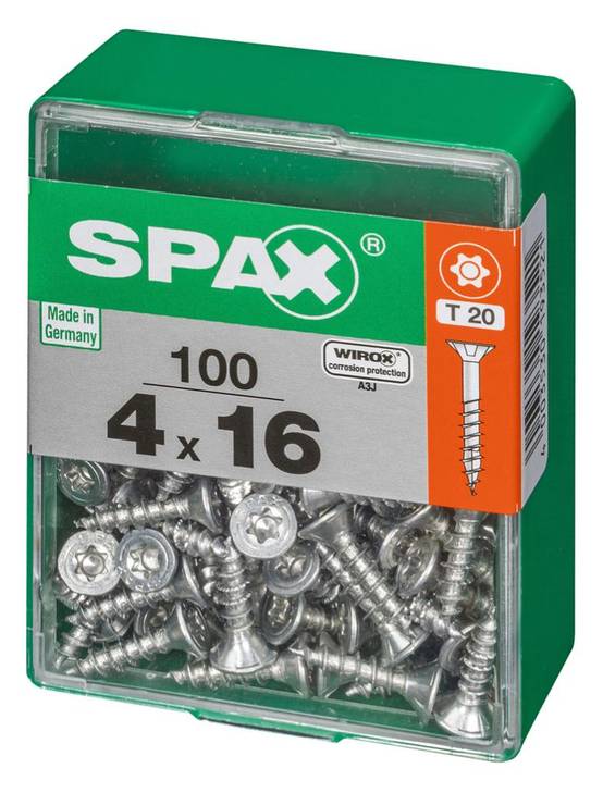 Spax - Lot de 100 vis acier tête autofraisée plate SPAX, Diam.4 mm x L.16 mm - Image 4