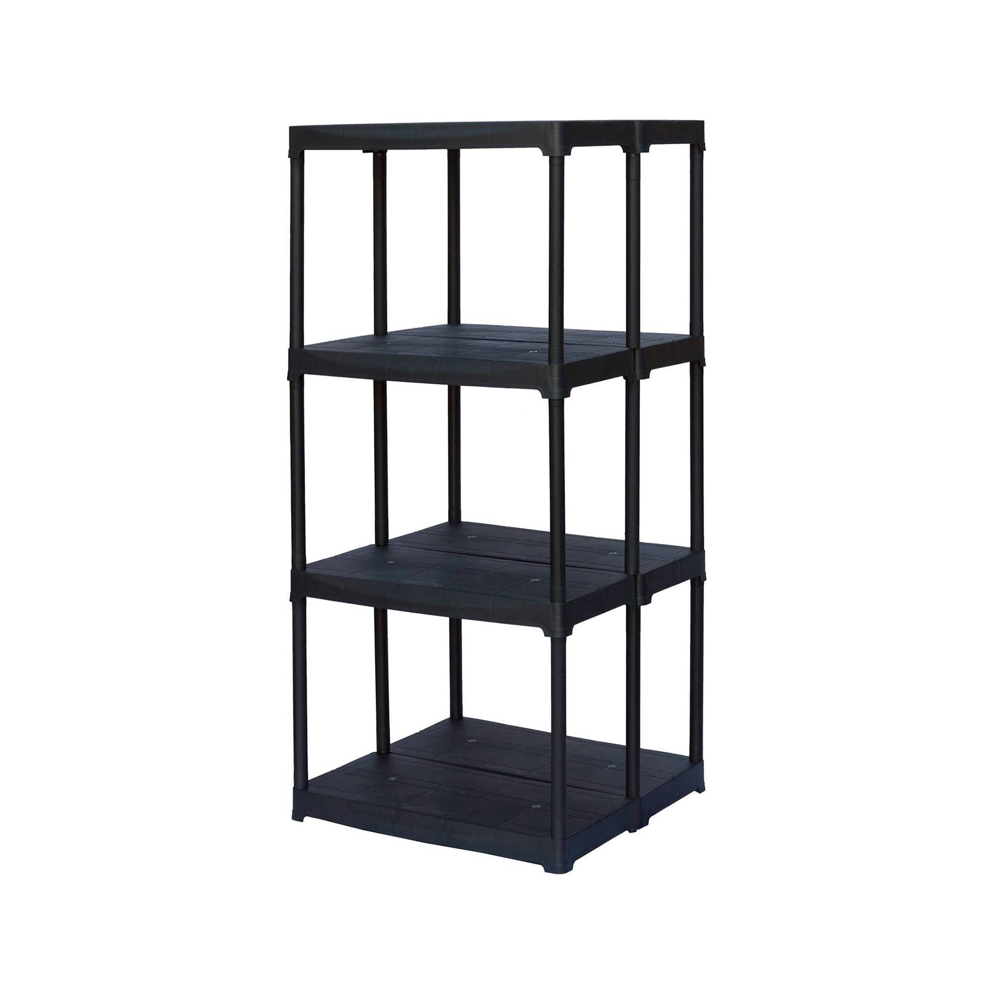 Dmora - Armoire d'extérieur Ostenda, Étagère extérieure, Armoire de balcon polyvalente, Armoire d'extérieur, Anthracite, 60x59h133 cm - Dmora - Image 1