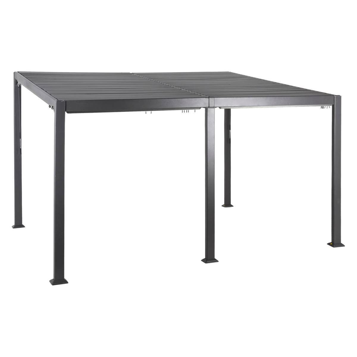 Hesperide - Pergola "Avila" graphite 4x3m en aluminium traité époxy Hespéride - Image 2