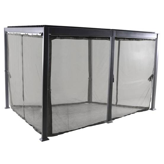 Hesperide - Pergola "Avila" graphite 4x3m en aluminium traité époxy Hespéride - Image 4