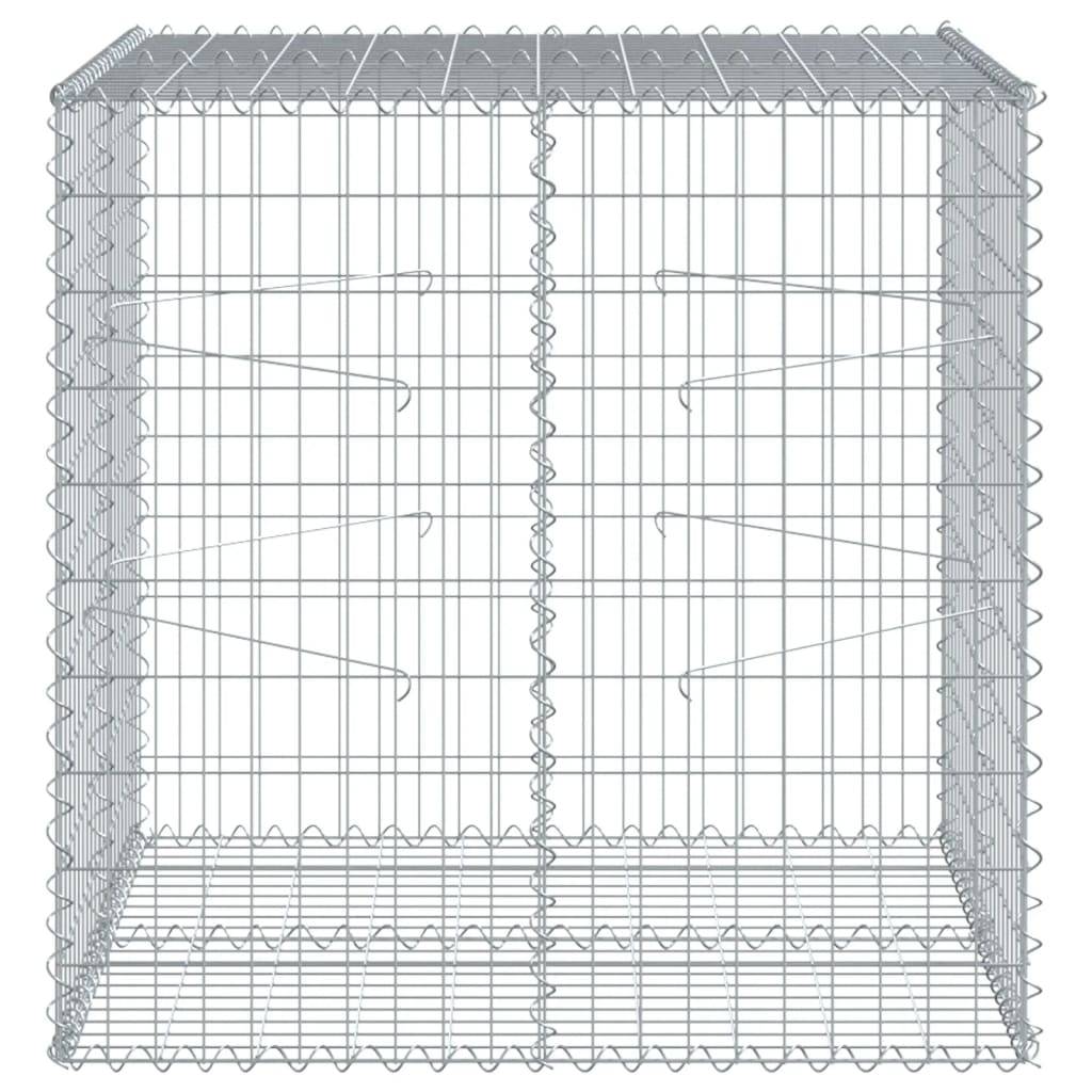 Vidaxl - Panier gabion avec couvercle 100x100x100 cm fer galvanisé vidaXL 3295190 - Image 7