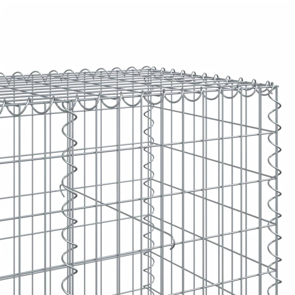 Vidaxl - Panier gabion avec couvercle 100x100x100 cm fer galvanisé vidaXL 3295190 - Image 4