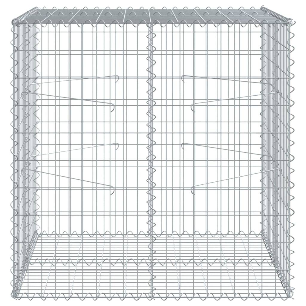 Vidaxl - Panier gabion avec couvercle 100x100x100 cm fer galvanisé vidaXL 3295190 - Image 5