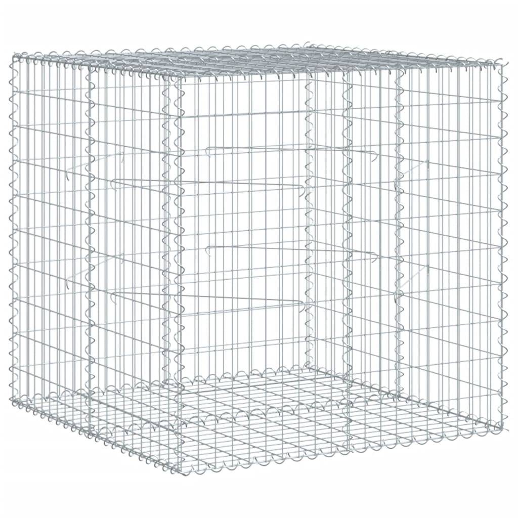 Vidaxl - Panier gabion avec couvercle 100x100x100 cm fer galvanisé vidaXL 3295190 - Image 2